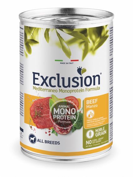 Корм Exclusion Adult Dog Beef Wet вологий з яловичиною для дорослих собак 400 гр