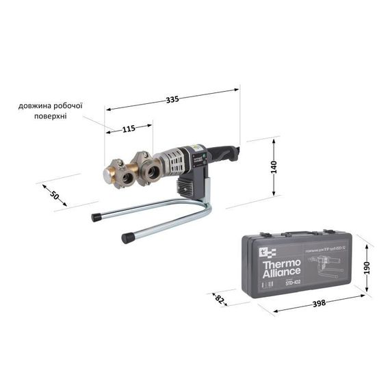 Паяльник для пластикових труб Thermo Alliance STD-102 Ø 20-32 (автоматичний 700W) | Зображення 1