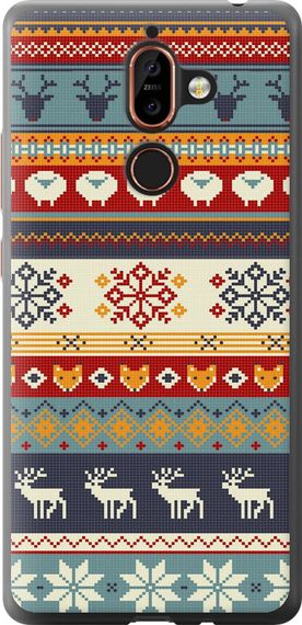 Чехол на Nokia 7 Plus Рождественский орнамент "3303u-1354-17620"