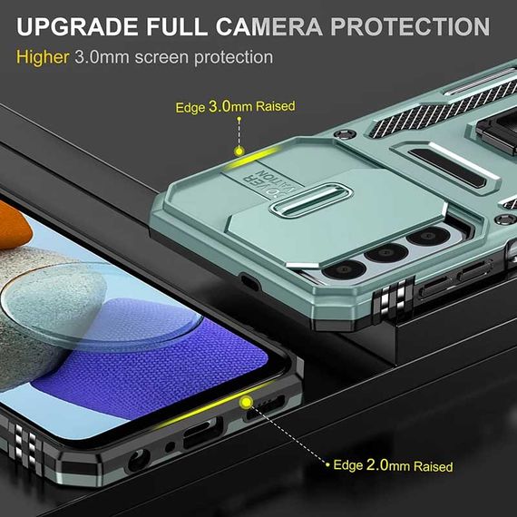Ударопрочный чехол Camshield Army Ring для Samsung Galaxy M23 5G / M13 4G Зеленый / Light Green | Зображення 2