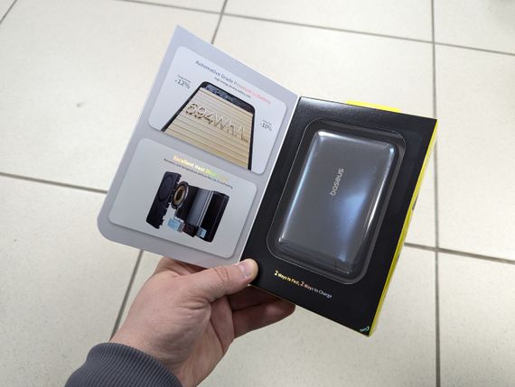 Baseus Nomos Qi2 10000 mAh 45W 2в1 PowerBank Павербанк з бездротовою швидкою зарядкою QC3.0+PD3.0 та вбудованим кабел | Зображення 4