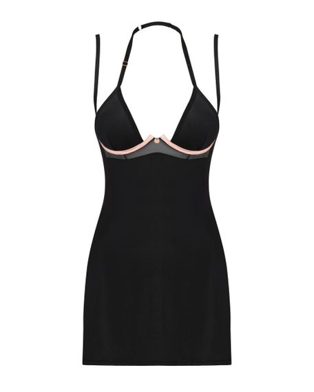 Комплект Пеньюар та Стрінги Obsessive Selinne chemise & thong XS/S (чорний) | Зображення 4