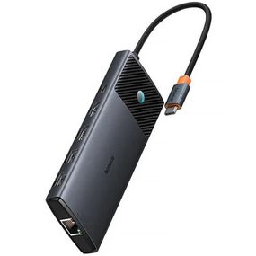 Перехідник HUB Baseus Metal Gleam II OS 10in1 Dual Display (B00061800123-01) Cosmic Black