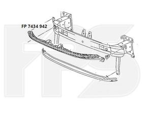 Направляющая переднего бампера VW Passat B8 '15- EUR (FPS)