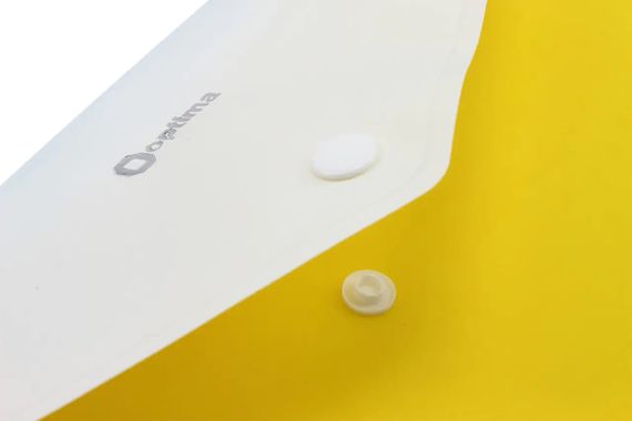 Папка-конверт А4 конверт на кнопці O35206 Optima, 2 відділи (4044572552064) Жовтий | Зображення 3