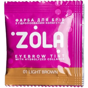 Краска для бровей с коллагеном ZOLA Eyebrow Tint With Collagen - 01 Light Brown (5 ml)