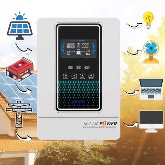 Гібридний інвертор із чистою синусоїдою на 48 Вт Jarrett 6.5KW чиста синусоїда | Зображення 1