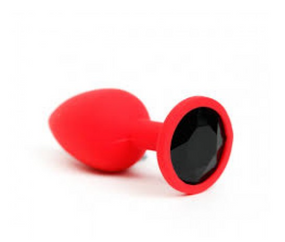 Анальний корок, Red Silicone, Black Dimond S sexstyle