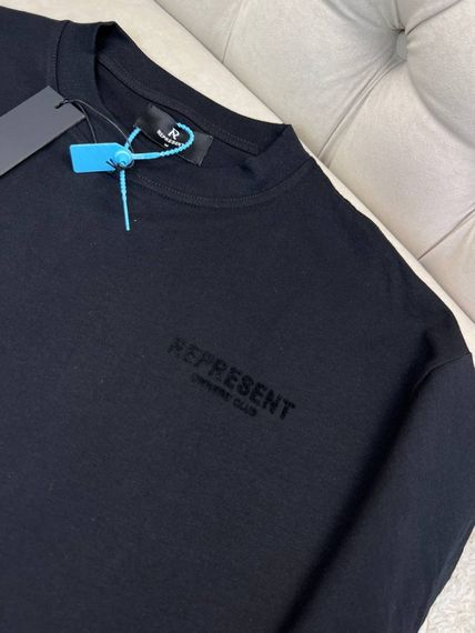 Футболка Represent Black чоловіча чорна бавовна f726 | Зображення 6