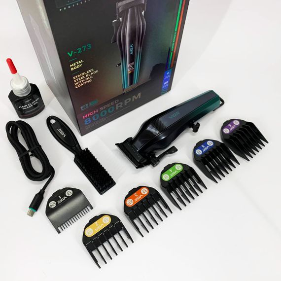 Машинка для стрижки хорошая, Машинка для стрижки с множеством насадок Триммер висков DE-15 | Зображення 7