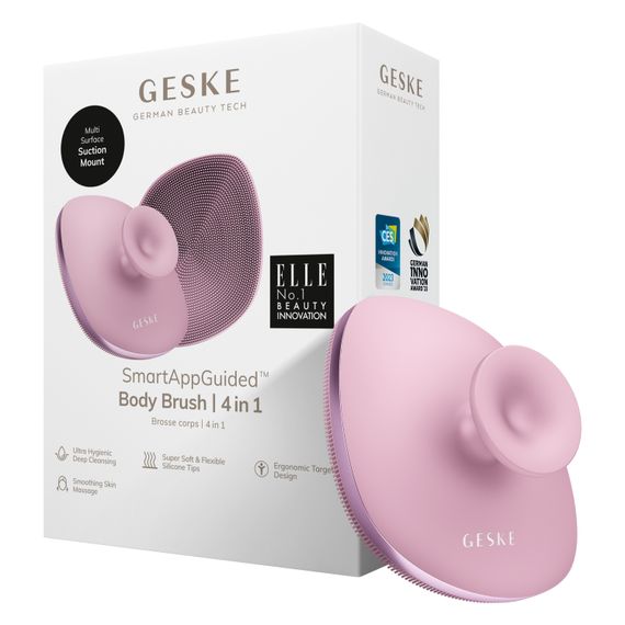 Щітка для тіла GESKE Body Brush metal 4в1 starlight, Рожевий