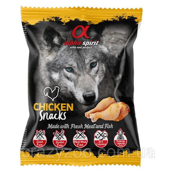 Ласощі для собак Alpha Spirit Snacks Chicken кубики з куркою 50 г as4004350
