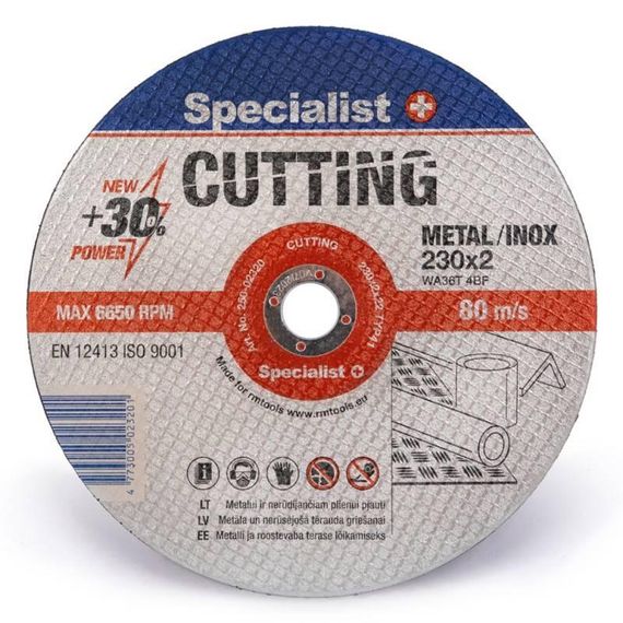 Диск абразивный отрезной по металлу Specialist+ Cutting 230 x 2 x 22 мм (250-02320) | Зображення 1