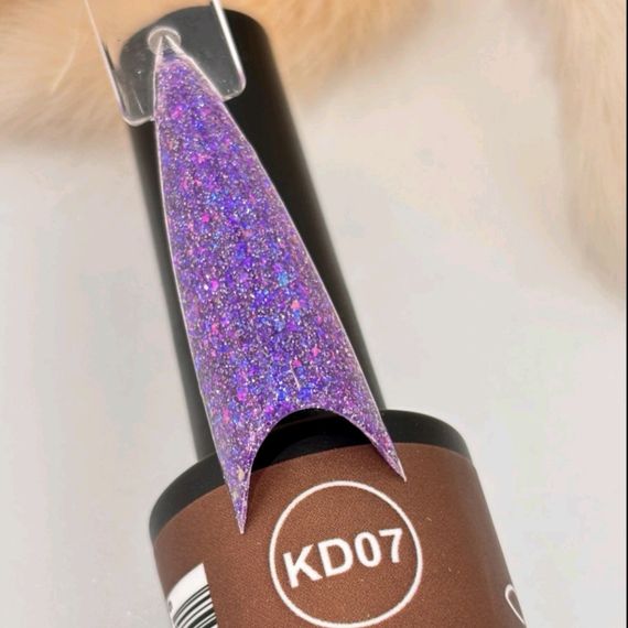 Світловідбивний гель-лак Bee Nails Disco Glitter KD07 8мл | Зображення 1