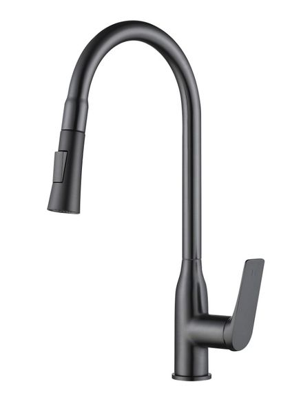 Смеситель для кухни Qtap Vlasta New с выдвижным изливом QTVLA344GMB45647