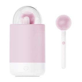 Вибратор-конфетка на палочке KISSTOY Pink Pop, зарядный кейс-ночник, 10 режимов вибрации