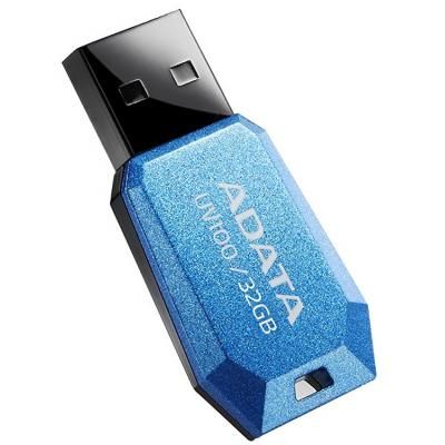 USB флеш накопичувач ADATA 32GB DashDrive UV100 Blue USB 2.0 (AUV100-32G-RBL) (AUV100-32G-RBL) | Зображення 2