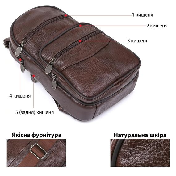 Чоловіча сумка крос-боді сasual, Чоловіча міська сумка крос-боді, Сумки слінг чоловічі крос боді SQ-54 | Зображення 9