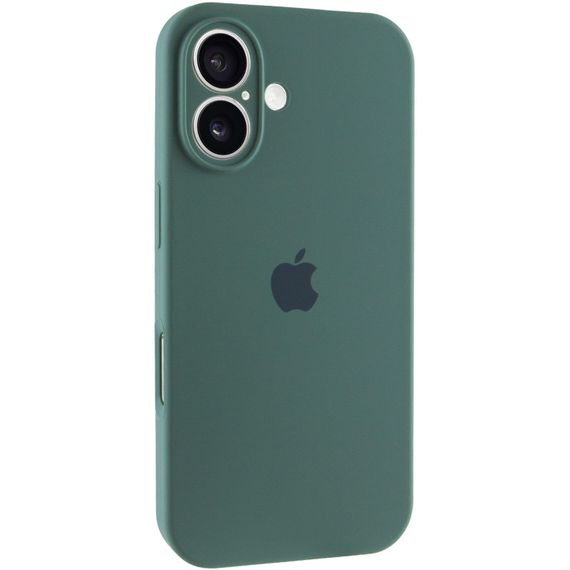 Чохол Silicone Case Full Camera Protective (AA) для Apple iPhone 16 (6.1") Зелений / Pine green