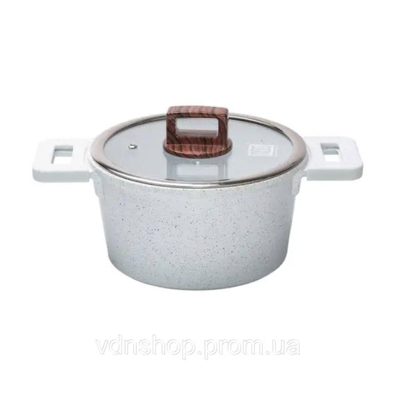 Кастрюля MGC алюминиевая с антипригарным покрытием 3 л белая HP-4-440