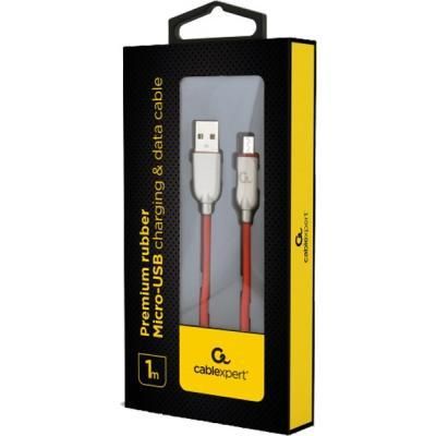 Дата кабель USB 2.0 Micro 5P to AM Cablexpert (CC-USB2R-AMmBM-1M-R) | Зображення 1