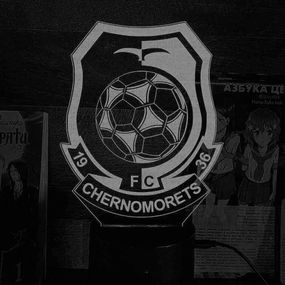 Акриловий світильник-нічник Чорноморець ФК білий tty-n002267