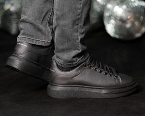 Кросівки Alexander McQueen Full Black / Маквіни чорні з чорною підошвою