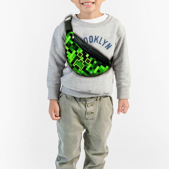 Сумка-бананка майнкрафт "Minecraft"с  принтом ,32х15см,детская,молодежная (00122)