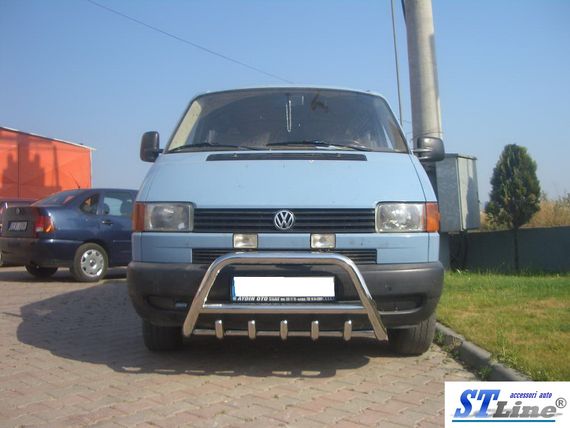Кенгурятник WT003 (нерж) 51мм, с надписью для Volkswagen T4 Caravelle/Multivan | Зображення 5