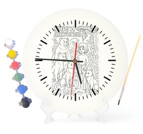 Дитячий набір для творчості годинник-розмальовка Мауглі (за мотивами Книги джунглів Редьярда Кіплінга) 30 см (Г0019)