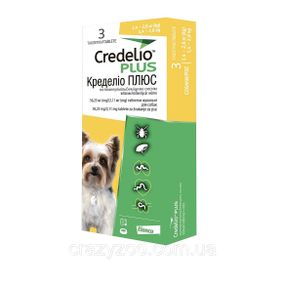 Таблетка против внешних и внутренних паразитов для собак Elanco Credelio Plus от 1.4 до 2.8 кг ЦЕНА ЗА 1 ШТ