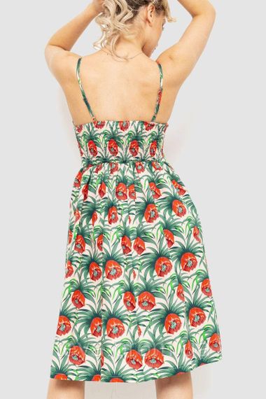 Модна жіноча сукня з принтом сезон літо-демісезон колір червоно-зелений FG_00820 | Зображення 3