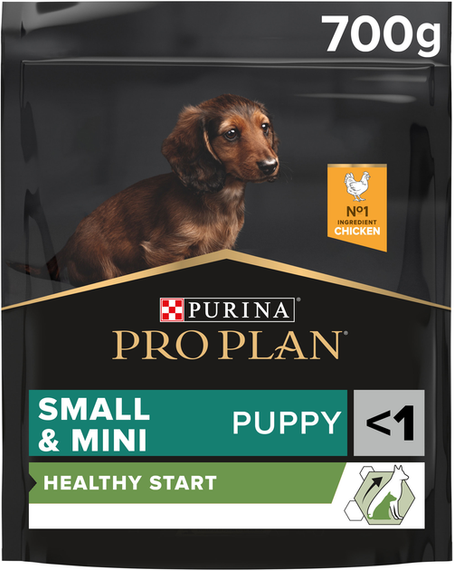 Сухий корм для собак Purina PRO PLAN Small & Mini Puppy Healthy Start для цуценят дрібних порід з куркою 700г