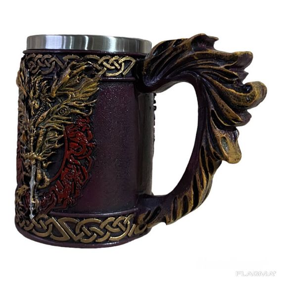 Кружка Чашка 3D Феникс Красный 550ml | Зображення 2