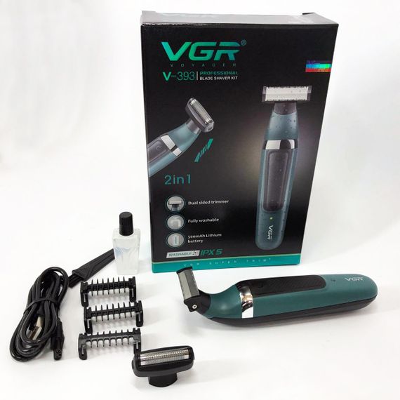 Електробритва з бритвеною насадкою VGR V-393, Багатофункціональний тример для стрижки волосся LA-669 і бороди | Зображення 5