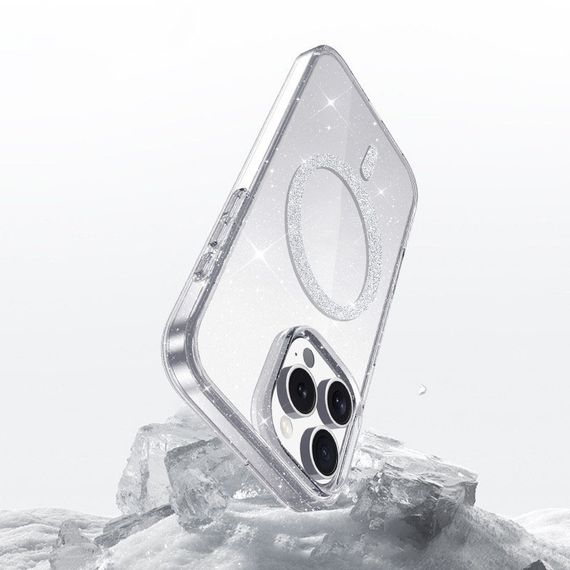 Чохол TPU Eclipse Sparkle Magnetic Fit для Apple iPhone 12 Pro / 12 (6.1") Clear | Зображення 4