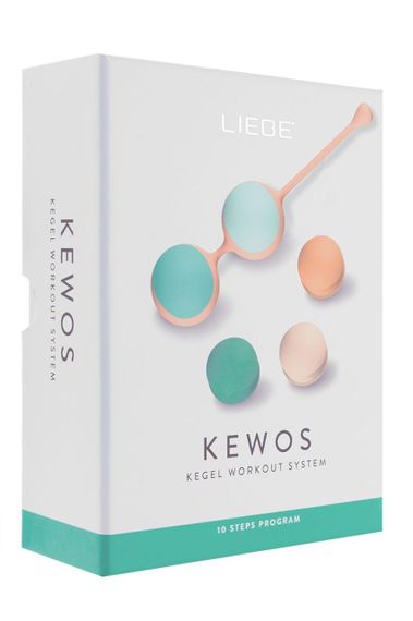 Вагінальні кульки Liebe Kewos — Peach/Mint, 5 кульок у комплекті, 15, 25, 35, 45 і 55 г Sex Aura | Зображення 4