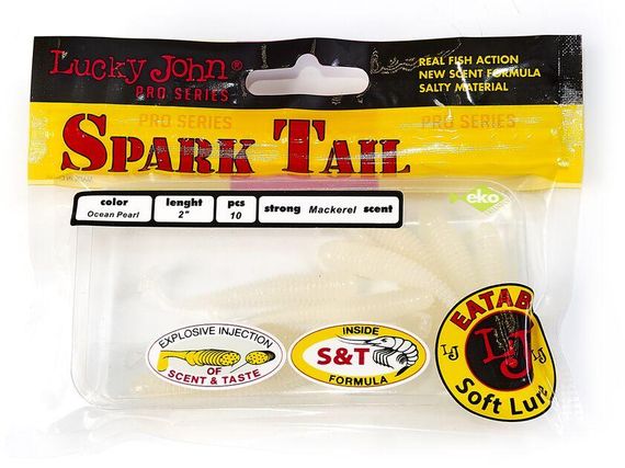 Виброхвосты съедоб. искусст. LJ Лаки Джон Pro Series Spark Tail 2,0in /033 10 шт в упаковке. | Зображення 1