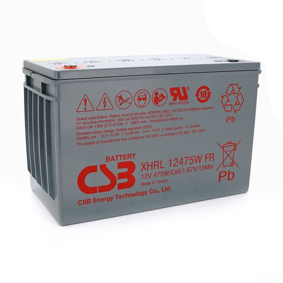 Аккумулятор CSB XHRL12475W FR, 12V 118.8A h (343х213х170мм)