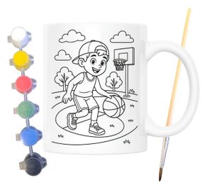 Набір для творчості кружка розмальовка Баскетбол 330 мл біла (КР0166)