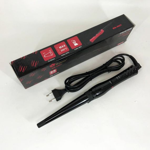 Плойка для локонов и утяжки волос DOMOTEC MS-4907, Конусная плойка для завивки и укладки DM-27 | Зображення 8