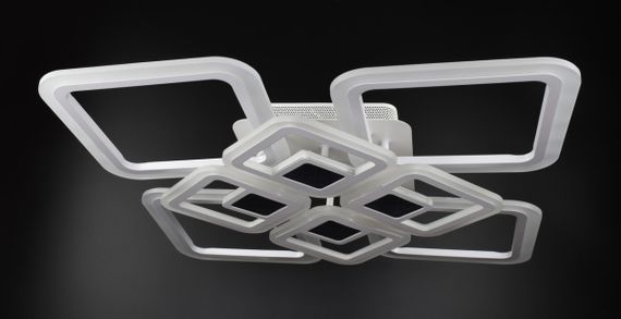 Люстра світлодіодна стельова LED світильник для квартири на стелю лед з пультом 26031 Білий 11х59х59 см.