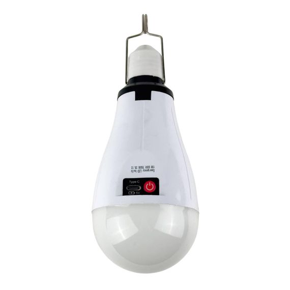 Лампа світлодіодна LED Е27 15W 4000K акумуляторна холодний білий