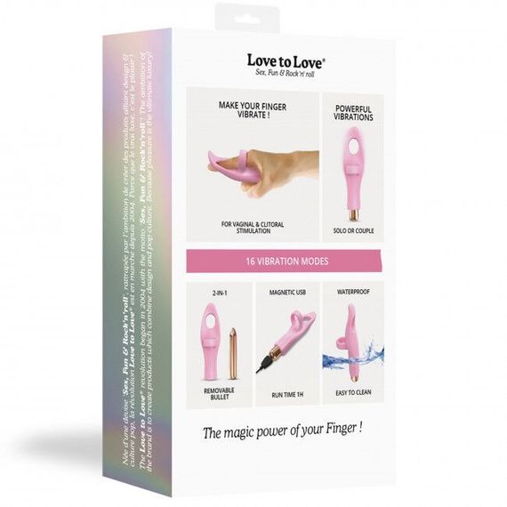 Вібратор на палець Love To Love Tickle me - BABY PINK перезаряджається, 3 варіанти використання | Зображення 6