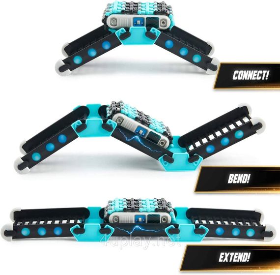 Трек машины вездеходы WowWee Power Treads. Игровой набор Nitro Stunt Pack 30+ составляющих | Зображення 4