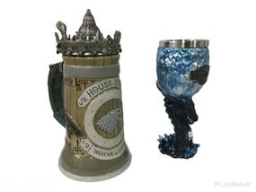 Подарочный Набор Кружка Game Of Thrones House Stark Игра Престолов Дом Старков и Бокал