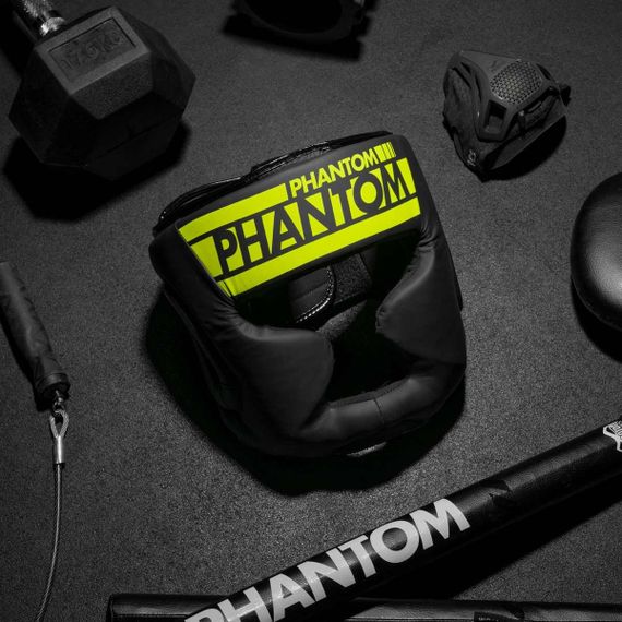 Боксерський шолом Phantom APEX Full Face Neon One Size Black/Yellow (капа в подарунок) | Зображення 5