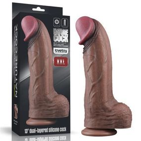 Фалоімітатор - Dual-Layered Silicone Cock 13" Brown Sex Aura