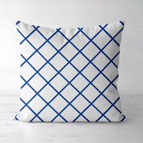 Подушка декоративная Soft Синяя клетка 45x45 см (45PST_23M014)