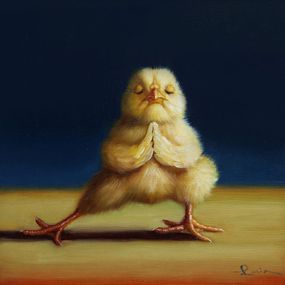 Йога курочка вытянула ногу ©Lucia Heffernan